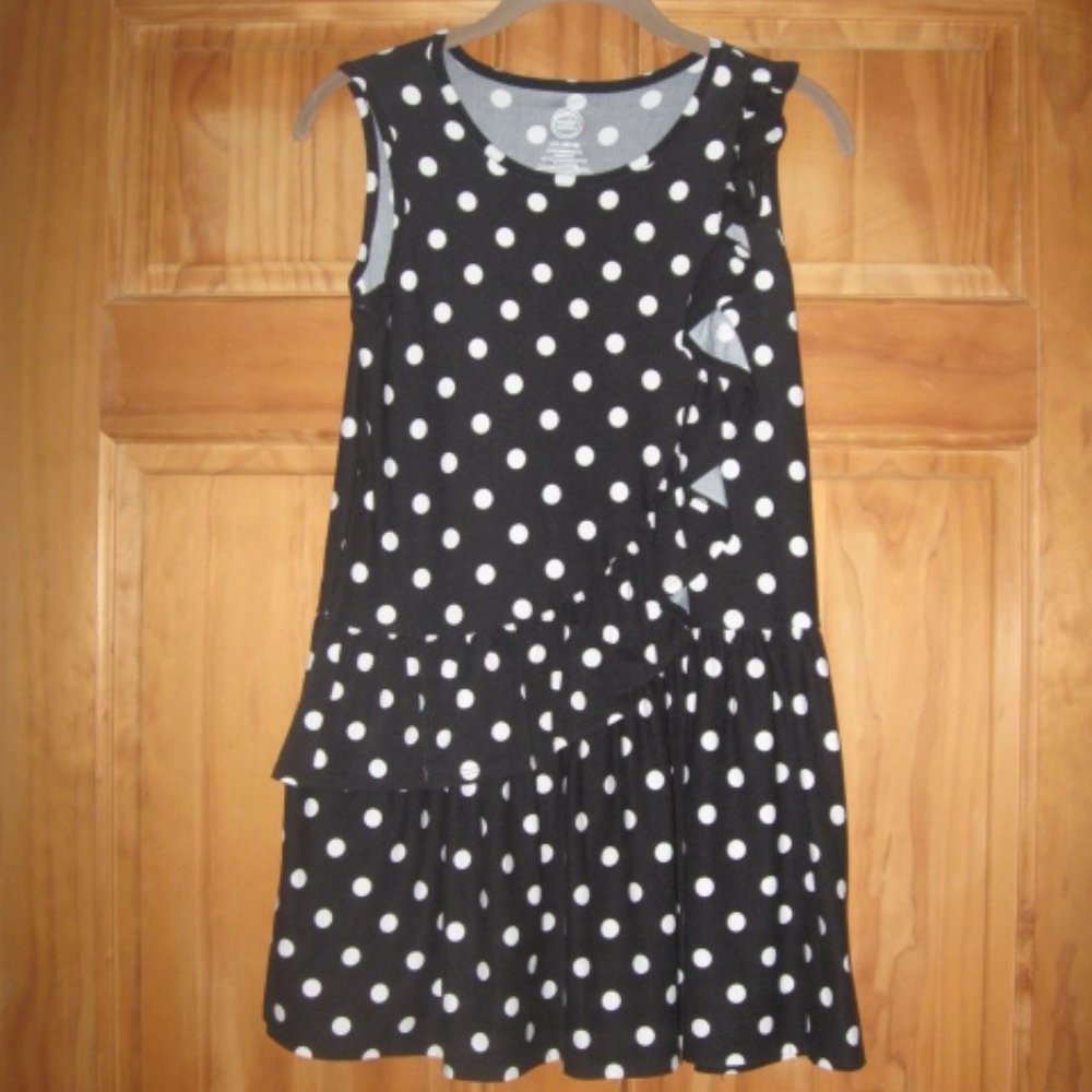 5/$30 Girls wonder nation Polka Dot Sleeveless Ruffle Dress